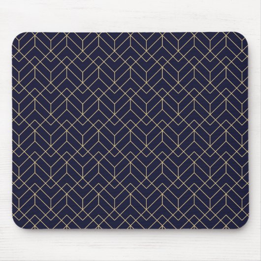 Tapis De Souris Motif Hexagon bleu (Devant)