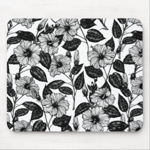 Tapis De Souris Motif Hibiscus