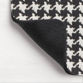 Tapis De Souris Motif Houndstooth Noir & Blanc (Coin)