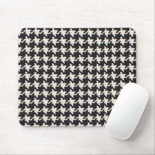 Tapis De Souris Motif Houndstooth Noir & Blanc