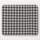 Tapis De Souris Motif Houndstooth Noir & Blanc (Devant)