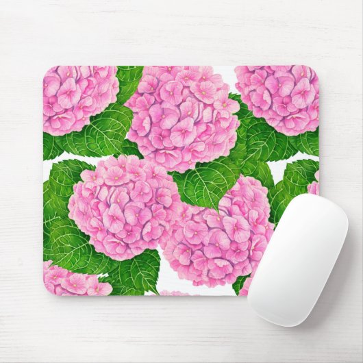 Tapis De Souris Motif Hydrangea (Avec souris)