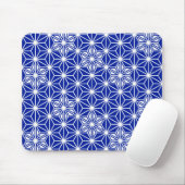 Tapis De Souris Motif japonais Asanoha - bleu cobalt (Avec souris)