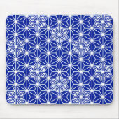 Tapis De Souris Motif japonais Asanoha - bleu cobalt (Devant)