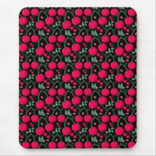 Tapis De Souris Motif joli de cerise   Cerise rouge sans couture