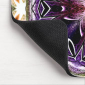 Tapis De Souris Motif kaléidoscope cosmique violet et magenta (Coin)