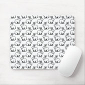 Tapis De Souris Motif lapins - Noir et Blanc (Avec souris)