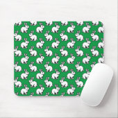 Tapis De Souris Motif lapins - Noir et blanc avec Kelly Green (Avec souris)