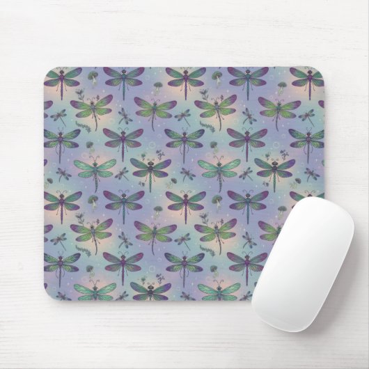 Tapis De Souris Motif Libellule (Avec souris)