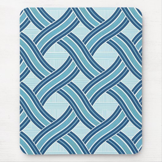Tapis De Souris Motif Lignes Bleues (Devant)