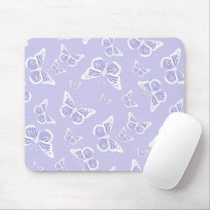 Tapis De Souris Motif Lilac Purple et White Butterfly Motif