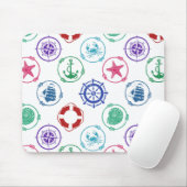 Tapis De Souris Motif marin coloré (Avec souris)