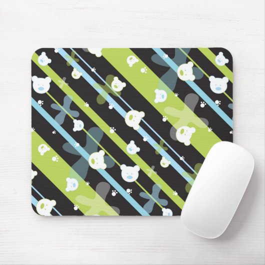 Tapis De Souris Motif mignon avec peu d'ours (Avec souris)