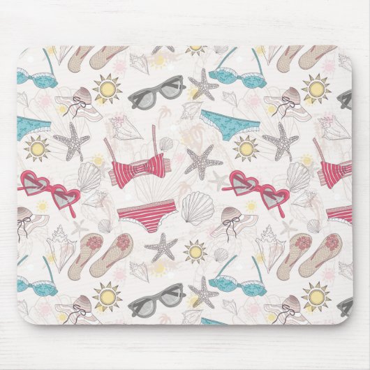 Tapis De Souris Motif mignon d'abrégé sur été (Devant)