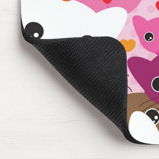 Tapis De Souris motif mignon d'arrière - plan de chat de chaton (Coin)