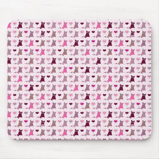 Tapis De Souris Motif mignon de filles de chaton (Devant)
