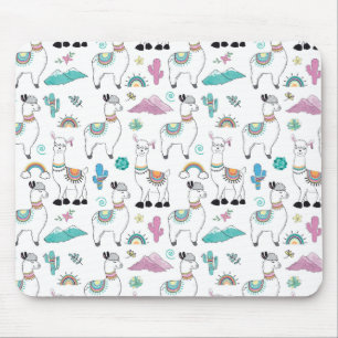 Tapis De Souris Motif mignon de lama de bande dessinée