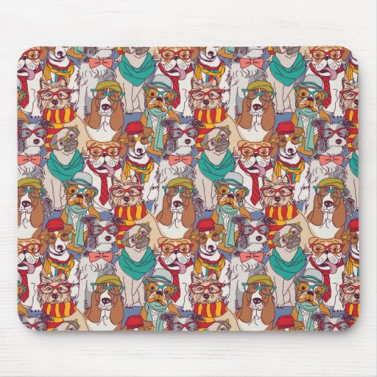 Tapis De Souris Motif mignon de mode de chiot (Devant)