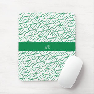 Tapis De Souris Motif minimal blanc vert Hexagon