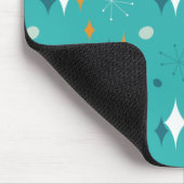 Tapis De Souris Motif moderne du milieu du siècle en Turquoise (Coin)