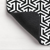 Tapis De Souris motif moderne géométrique noir et blanc (Coin)