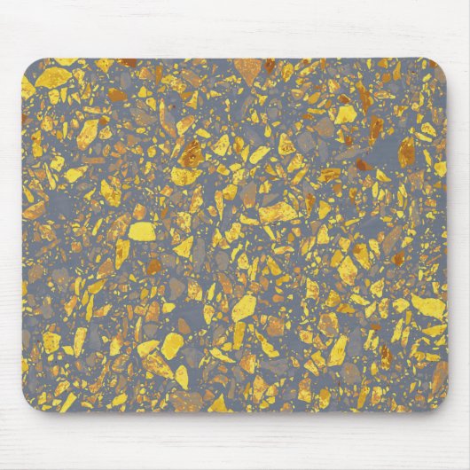 Tapis De Souris Motif moderne Gold Terrazzo (Devant)