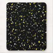 Tapis De Souris Motif moderne moderne à la mode Noir Jaune Terrazz (Devant)
