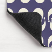 Tapis De Souris Motif moderne violet blanc double croissant de lun (Coin)