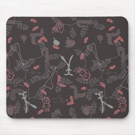 Tapis De Souris motif montrant les animaux 1 de bébé (Devant)