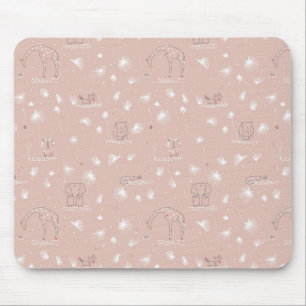 Tapis De Souris motif montrant les animaux mignons de jungle de