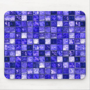 Tapis De Souris Motif mosaïque bleu