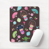 Tapis De Souris Motif Mousepad de Kokeshi (Avec souris)