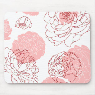 Tapis De Souris Motif Mousepad de pivoine