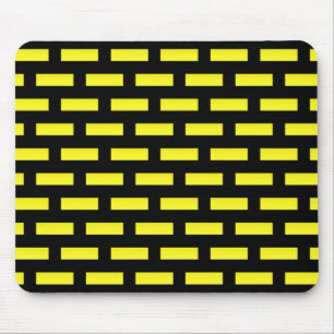 Tapis De Souris Motif mural noir et jaune
