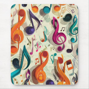 Tapis De Souris Motif musical coloré