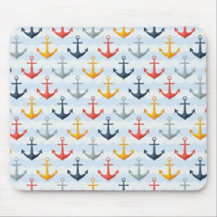 Tapis De Souris Motif nautique avec Ancres