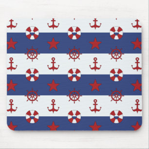 Tapis De Souris Motif nautique de bannière étoilée