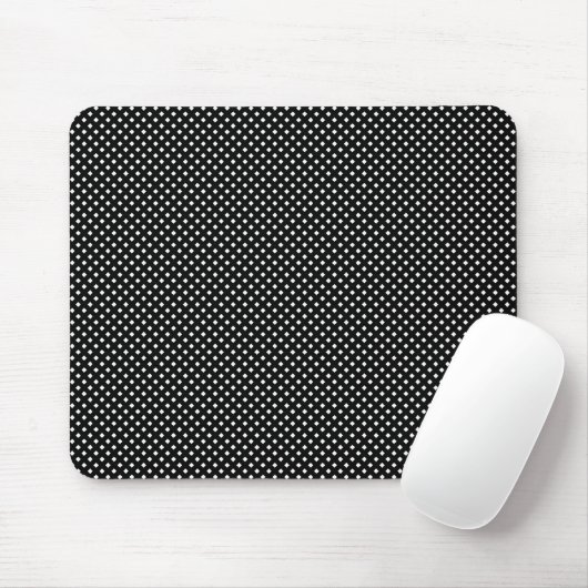 Tapis De Souris Motif net, noir avec blanc (Avec souris)