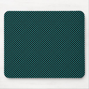 Tapis De Souris Motif net noir avec bleu cyan