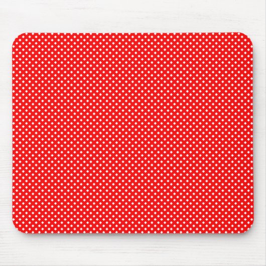 Tapis De Souris Motif net rouge avec blanc (Devant)