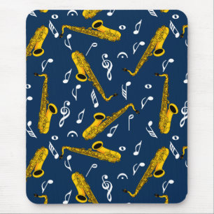 Tapis De Souris Motif note musique saxophone
