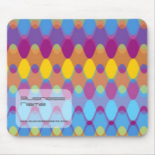 Tapis De Souris Motif Ondes Zig Zag Bleu Violet Art Abstrait
