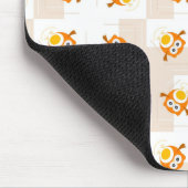 Tapis De Souris Motif orange d'illustration de hibou (Coin)