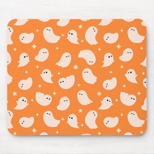 Tapis De Souris Motif Orange Ghost Doodle (Devant)