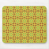 Tapis De Souris Motif oriental rouge jaune ottoman turc Tulip (Devant)