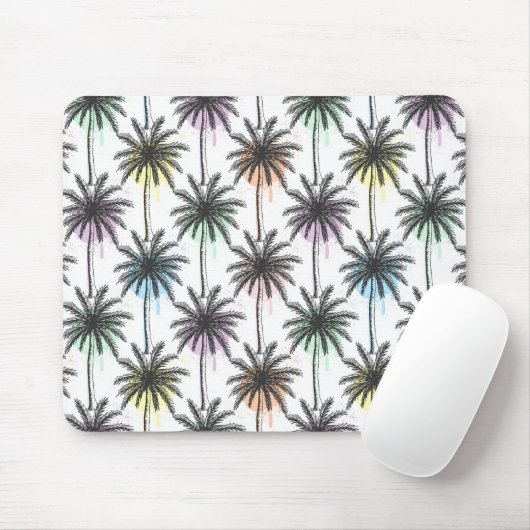 Tapis De Souris Motif Paint Drop Palm Tree (Avec souris)