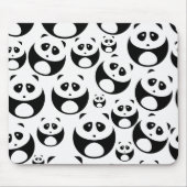 Tapis De Souris Motif Panda noir et blanc Kawaii (Devant)