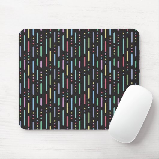 Tapis De Souris Motif pastel rayures et points (Avec souris)