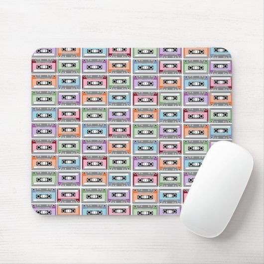 Tapis De Souris Motif Pastel Retro (Avec souris)