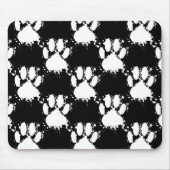 Tapis De Souris Motif Paw Chien Blanc Avec Paint Splatter (Devant)